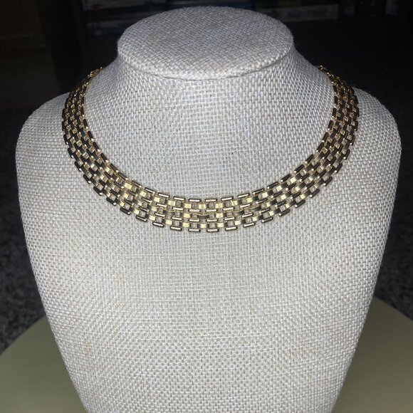 Wide Gold-Tone Chain Link Necklace - Picture 1 of 4